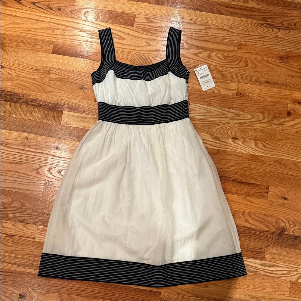 Zara Elegant Black and White Dress